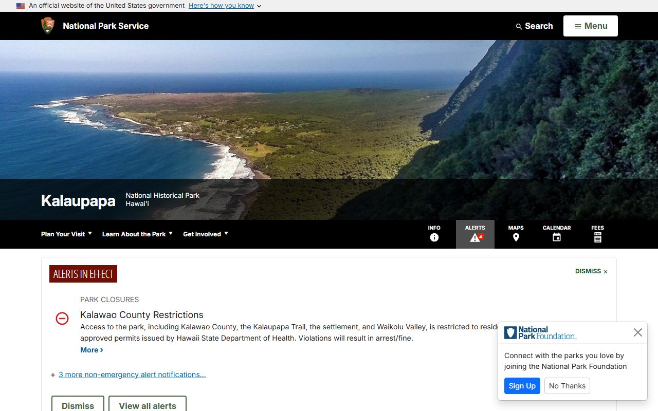 Kalaupapa National Historical Park for Kalawao County probate court records research