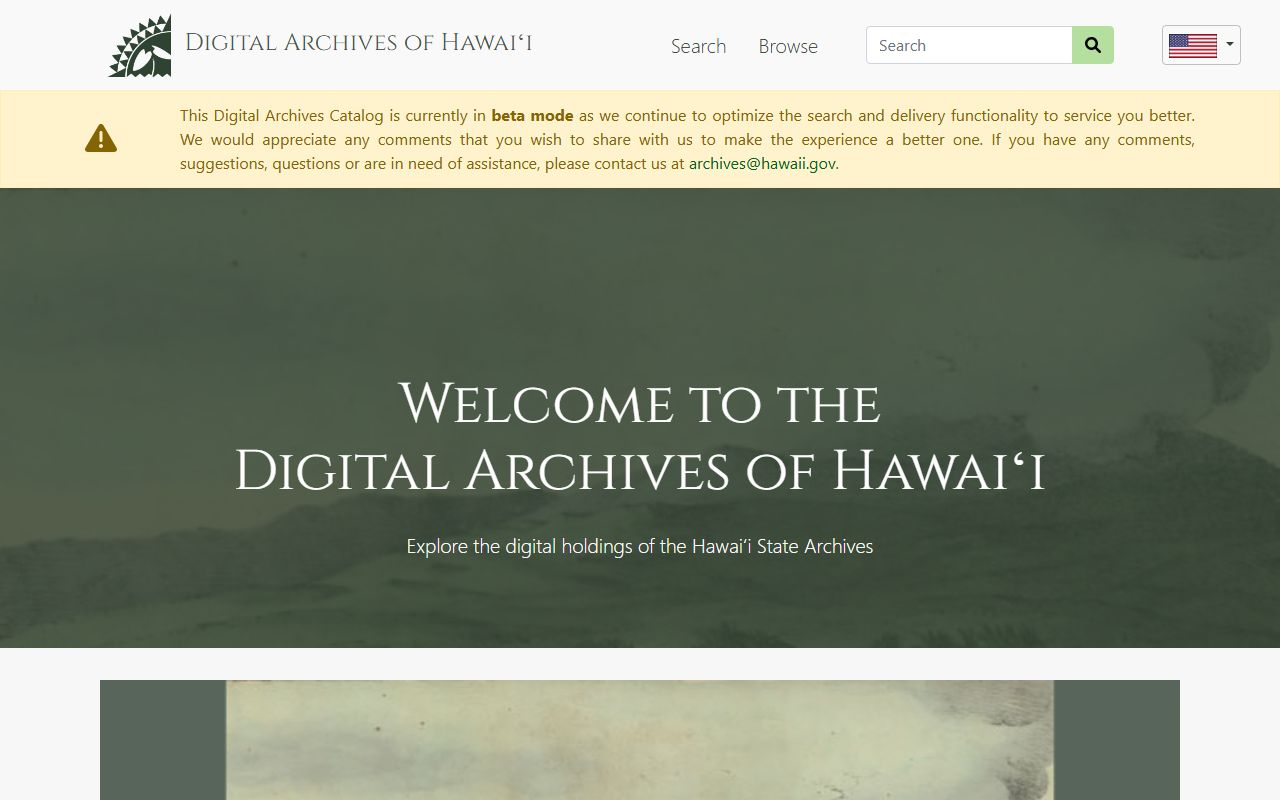 Hawaii Digital Archives portal for historical probate court records